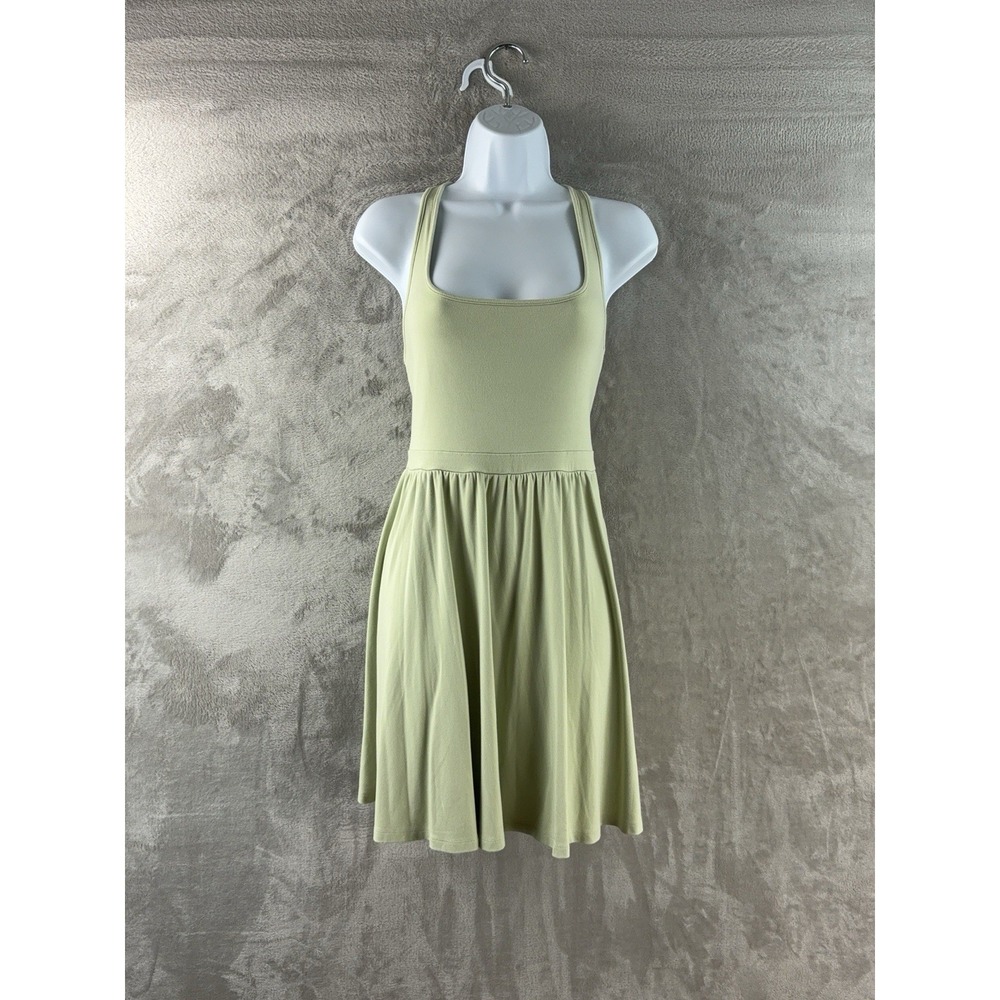 Aritzia Wilfred Market Midi Dress Womens‎ Size Large Green Sleeveless Minimalist